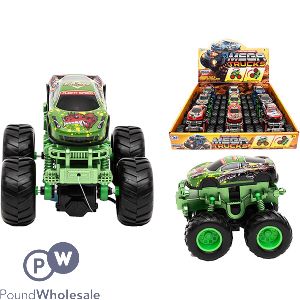 Mega Trucks Friction Power Die-Cast Monster Trucks CDU Assorted