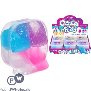 Mixed Colour 4-in-1 Glitter Crystal Putty CDU