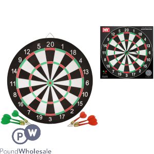 MY Double-Sided Dartboard Set 17"