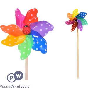 Spotted Colour Windmill 17cm