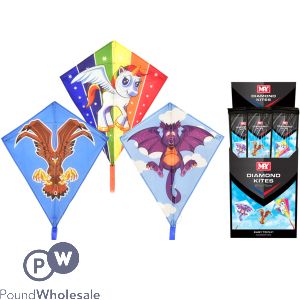 My Character Nylon Diamond Kites 60cm X 70cm Cdu Assorted
