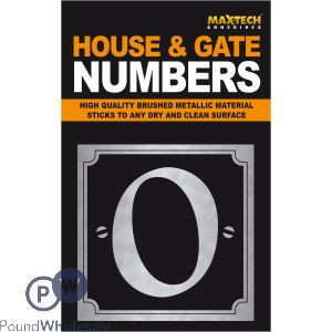 Adhesive House And Gate Number Black With Silver Number 0