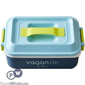 Vagonlife Single Layer Portable Lunch Box With Cutlery 1l Assorted Colours