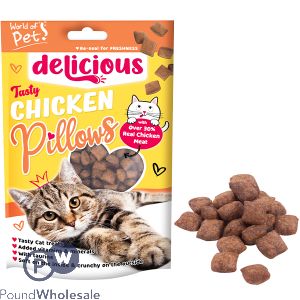World Of Pets Tasty Chicken Pillows Cat Treats 80g