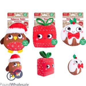 Smart Choice Squeaky Crinkle Plush Dog Toy Assorted