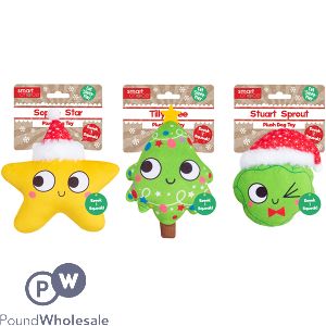 Smart Choice Squeaky Plush Christmas Dog Toy Assorted