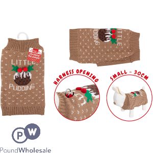 Smart Choice Christmas Little Pudding Dog Jumper Small 30cm