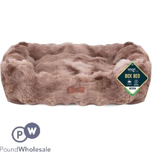 Smart Choice Faux Fur Fluffy Pet Bed Medium 58cm X 48cm X 20cm