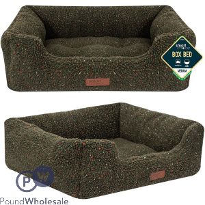 Smart Choice Green Sherpa Fleece Pet Bed Medium 58cm X 48cm X 20cm