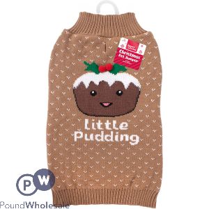 Smart Choice Christmas Little Pudding Festive Dog Jumper Large 50cm
