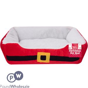 Smart Choice Christmas Santa Festive Pet Bed Small 46cm X 36cm X 15cm