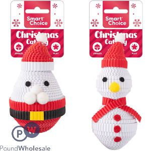 Smart Choice Christmas Festive Wobble Cardboard Cat Toy Assorted