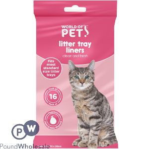 World Of Pets Cat Litter Liners 30 X 70cm 16 Pack