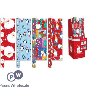Giftmaker Santa & Friends Christmas Gift Wrap 4m Assorted Cdu
