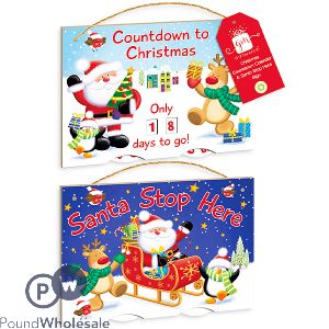 Giftmaker Christmas Countdown Calendar & Santa Stop Here Sign