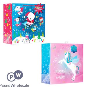 Giftmaker Santa & Unicorn Assorted Giant Gift Bag