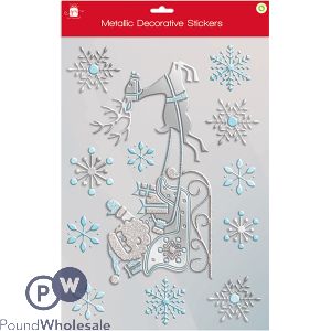 Giftmaker Christmas Metallic Decorative Stickers Set