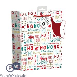 Giftmaker Christmas Text Gift Bag Medium
