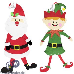 Christmas Felt Character Hanging Decoration Assorted