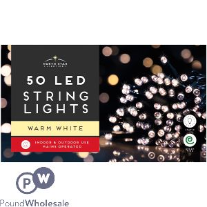 Christmas Warm White 50 Led String Lights 4.5m