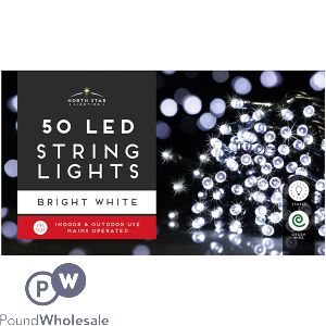 Christmas Bright White 50 LED String Lights 4.5m
