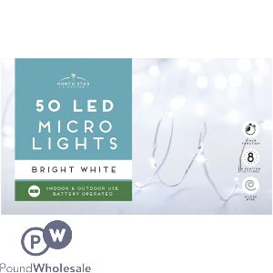 Christmas Battery-operated Led Bright White Micro Lights 4m