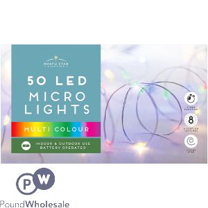 Christmas Battery-Operated LED Multicoloured Micro Lights 4m