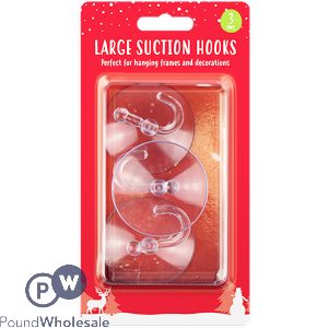 Christmas Large Suction Hooks 6cm 3 Pack