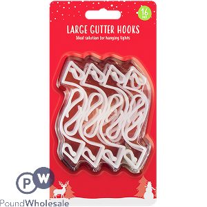 Christmas Large Gutter Hooks 16 Pack