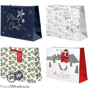 Christmas Traditional Luxury Large Gift Bag Assorted