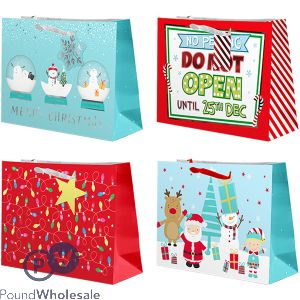 Christmas Cute Luxury Large Gift Bag Assorted