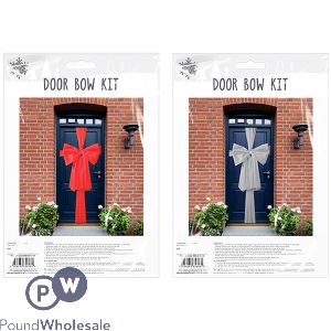 Christmas Festive Door Bow Kit Assorted Colours