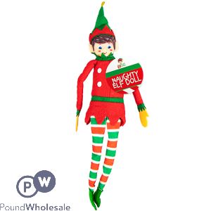 Christmas Naughty Elf Doll 12"