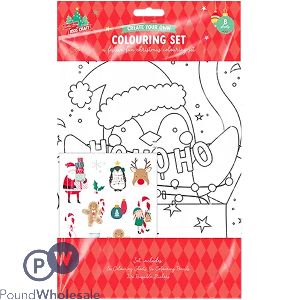 Santa Loves Kids Crafts A4 Create Your Own Christmas Colouring Set