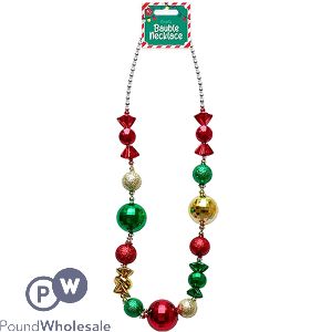 Jolly Christmas Bauble Necklace 17cm