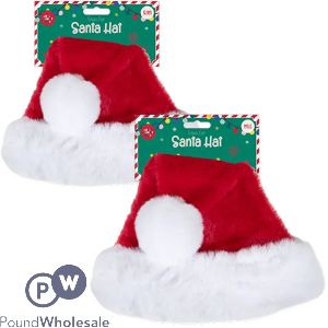 Jolly Christmas Deluxe Faux Fur Santa Hat Assorted Sizes