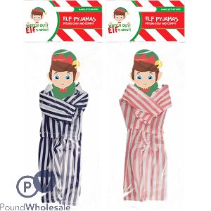 Christmas Stripy Elf Pyjamas Assorted Colours