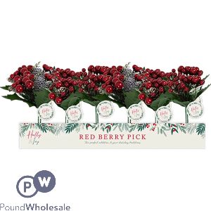 Christmas Faux Red Berry Pick Cdu
