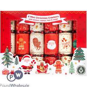 Mini Festive Icons Christmas Crackers 6 Pack