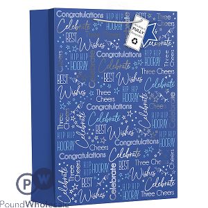 Giftmaker Male Blue Celebration Gift Bag XL