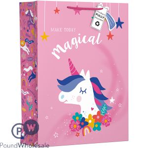 Giftmaker Pink Magical Unicorn Gift Bag XL