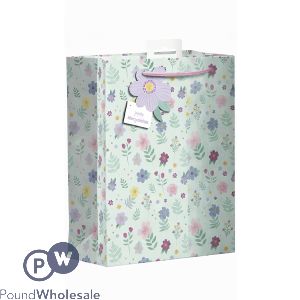 Giftmaker Ditsy Floral Blue Gift Bag Medium