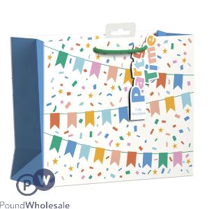 Giftmaker Confetti Bunting Gift Bag Medium