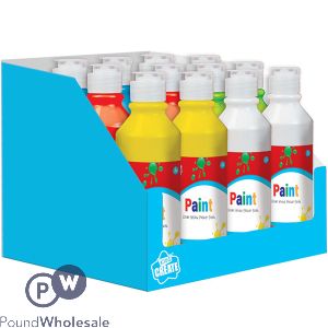 Kids Create Poster Paint 300ml Cdu Assorted Colours