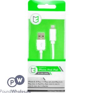 VIBE IPHONE WHITE USB CABLE 1M