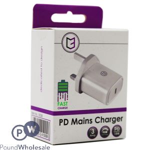 VIBE PD USB-C 3AMP MAINS CHARGER