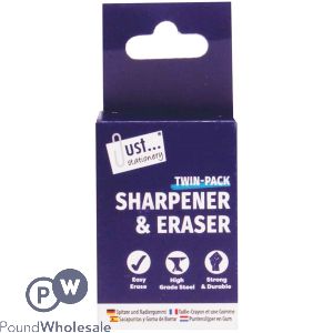 Just Stationery Metal Sharpener & Eraser Set