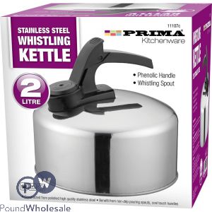 PRIMA STAINLESS STEEL WHISTLING KETTLE 2L