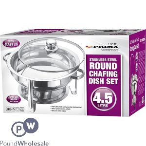 Prima Stainless Steel Round Chafing Dish Set 4.5l