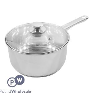 Prima Stainless Steel Milk Pan With Glass Lid 10cm